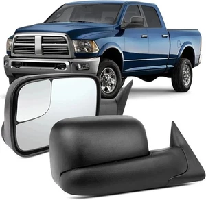 Manual Towing Mirror Fit For Dodge Ram 1500 1994-2001For Dodge Ram 2500 1994-200 - Picture 1 of 6