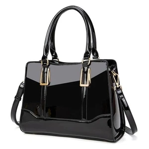 Shiny Patent Leather Handbags Shoulder Bags Fashion Satchel Purses Top Handle... - Picture 1 of 6
