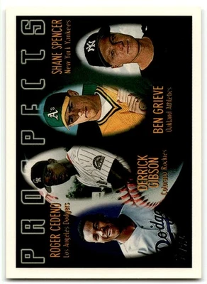 1996 Topps Roger Cedeno/Derrick Gibson/Ben Grieve/Shane Spencer Rookie #436 - Image 1 of 2