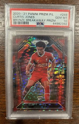 Curtis Jones 2020-21 Panini Prizm PL Bronze Breakaway Rookie /25 PSA 10 - Image 1 of 4