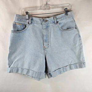 Calvin Klein Shorts Womens 14 Blue Denim Cuffed Vintage 90's High Waisted Jean - Picture 1 of 10