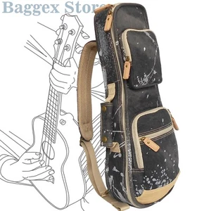 21" Soprano Splash Paint Denim Ukulele Gig Bag Custom Fit Stylish Music Case - Picture 1 of 45
