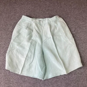 Vintage Petite Sophisticate Pleated Shorts Womens 6 High Waist Linen Silk Blend - Picture 1 of 9