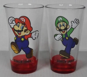 2er Set Super Mario Bros Since 1985 Mario & Luigi 16 FL OZ Pint Trinkgläser N - Bild 1 von 5