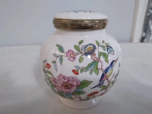 Aynsley Porcelain Vase/Trinket Box English Bone China 4" x 3.5" - Picture 1 of 6