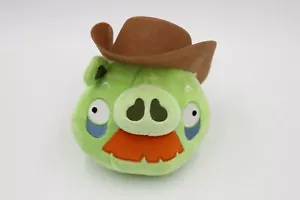 Angry Birds Plush 2011 Accessorized Cowboy HAT PIG | 6" Limited Edition FLAWS - Picture 1 of 9