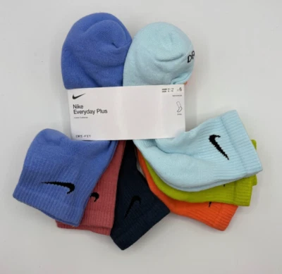 Calcetines Nike Everyday Quarter azules multicolores 6 pares para hombre talla 8-12 SX6899-967 Foto 1 de 4