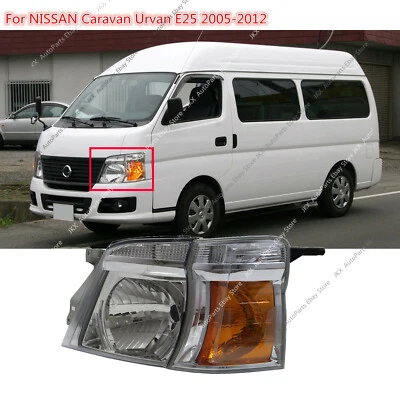 Left FACELIFT VAN Crystal Headlight p for NISSAN LHD Caravan Urvan E25 MK4 05-12 - Image 1 of 4