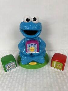 Sesame Street Cookie Monster “Find and Learn" Number Block w/ All 3 Blocks Works