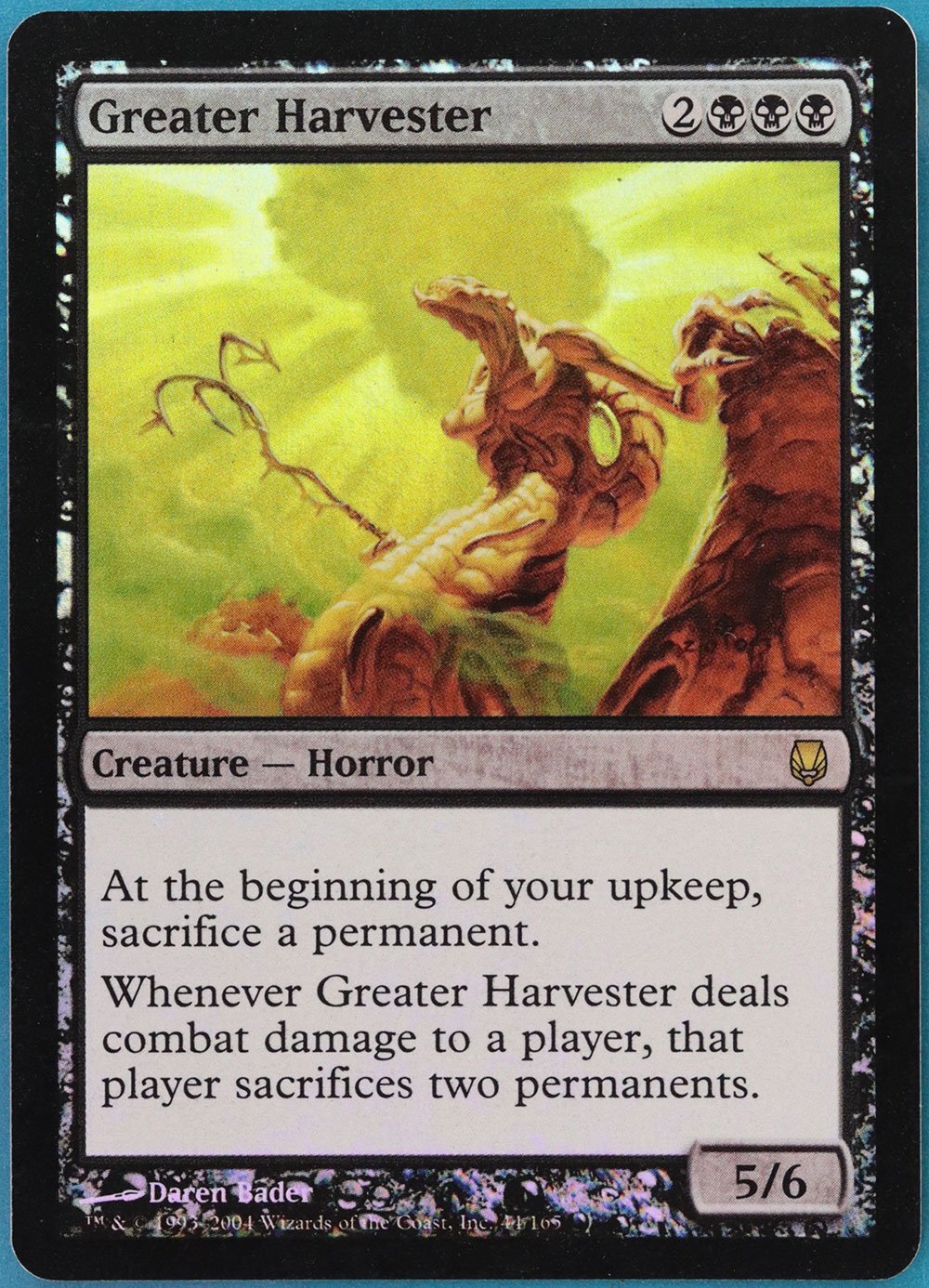 Greater Harvester FOIL Darksteel NM Black Rare MAGIC CARD (ID# 400735) ABUGames