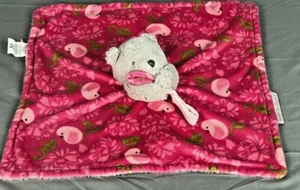 Couverture de sécurité ours gris couvertures et au-delà rose oiseaux vert lovey - Photo 1/5