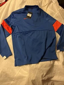 Nike Therma Football Sideline 1/2 Zip Jacket Royal Orange AO5919-462 Size M $80 - Picture 1 of 7