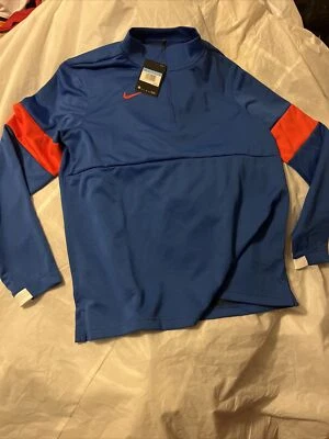 Nike Therma Football Sideline 1/2 Zip Jacket Royal Orange AO5919-462 Size M $80 - Image 1 of 4