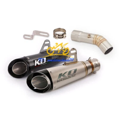 Sistema de tubo de escape silenciador 51 mm puntas de conector medio deslizables para Yamaha FZ8 FZ8N Foto 1 de 4