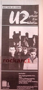 U2 Unforgettable Collection 1989 UK Poster size Press ADVERT 16x6" - Imagen 1 de 1