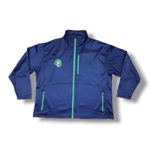 Rivalry Threads 91 Norte Dame Blue Embroidered Zip Up Light Jacket Men's 2XL - Picture 1 of 17