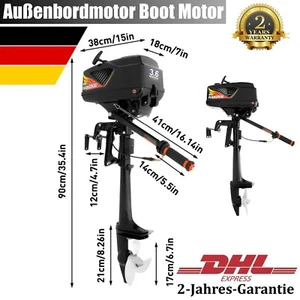 3.6PS 2Takt Benzinmotor Außenborder Zweitakt Bootsmotor Wassergekühl CDI HANGKAI - Bild 1 von 23