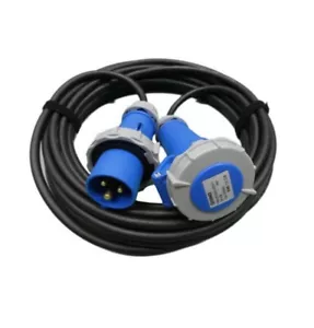 Cable de extensión CEE FORM 32 amperios 3 pines 5 metros IEC309 IP67 ceeform 5m 240V - Imagen 1 de 1