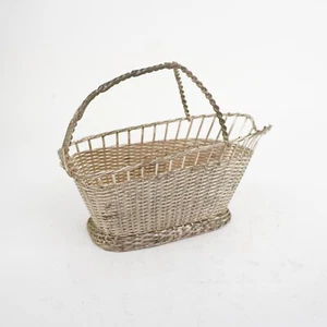 VINTAGE FRANZÖSISCHE VERSILBERTE DRAHTFLASCHE CADDY - Bild 1 von 1