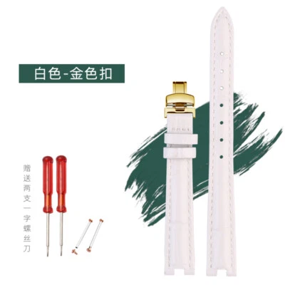 Correa de reloj de cuero para mujer Tissot Little Beauty T126.010 T126.207 12 14 mm Foto 1 de 4