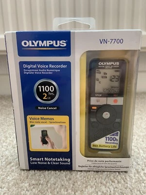 Olympus VN-7700 Digital Recorder -2GB Memory -1100hrs Recording Time - BRAND NEW - Image 1 of 4