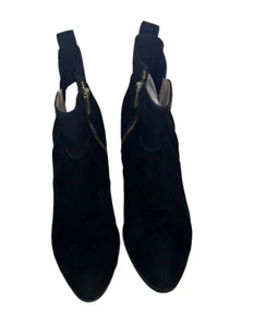 Adrienne Vittadini Black Suede Booties, Size 9 - Picture 1 of 6