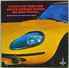 MARCOS PHILIPS CAR RADIO & CASSETTE SYSTEM Sales Leaflet c1970 RN495 & N2602