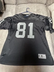 25x33” Oakland  Raiders Rare authentic Starter jersey sz 54 Tim Brown - Picture 1 of 10