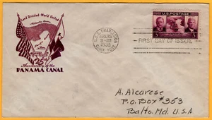 #856 3 Cent Panama Canal August 15 1938 USS Charleston, MP#8 Holland - Picture 1 of 1