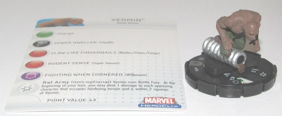 VERMIN 036 Web of Spider-Man HeroClix RARE - Image 1 of 1