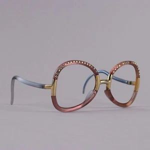 Ted Lapidus Glasses Frame Vintage Plastic Rhinestones France - Picture 1 of 6