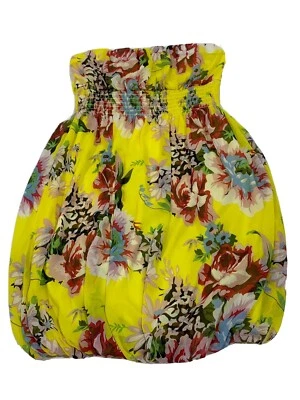 Twenty One Womens Dress Strapless Yellow Floral Multicolor Size Small - Image 1 of 4