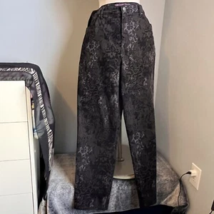 Pantalones de mezclilla para mujer Gloria Vanderbilt talla 16 Amanda florales multicolor camuflaje 5 bolsillos - Imagen 1 de 9
