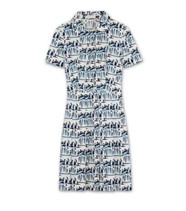Vestido Tory Burch 12 Estatuillas Estampado Camisa Vestido Estampado - Imagen 1 de 7