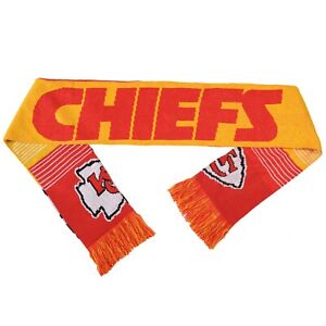 Kansas City Chiefs Reversible Scarf Knit Winter Neck NEW - Split Logo