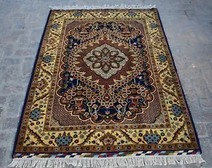 4'11 x 7'3 High quality handmade afghan merino wool beljik rug, Very rare rug - Picture 1 of 10
