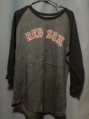Boston Red Sox David Ortiz #34 MLB Majestic Threads Jersey T-Shirt Large Grey  - Image 1 of 3