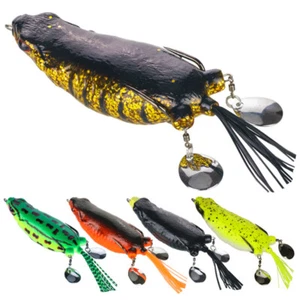 5x Whopper Topwater Rotating Spoon Kit Tractor Frog Bass Fishing Lure Trout Bait - Picture 1 of 7