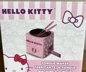 Hello Kitty Mini Fondue Maker Pink 4 Forks Sanrio Friends Melter Brand New - Picture 1 of 3