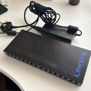 Linksys LGS116P 16 Port Gigabit Unmanaged Network POE Switch with 8 POE Ports - Photo 1/6
