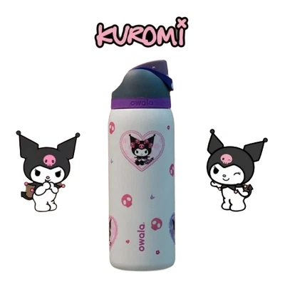 Owala FreeSip Insulated Stainless Steel Water Bottle Flip Sw Kuromi Special 32oz