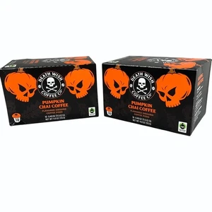 Death Wish Coffee Pumpkin Chai Single Serve Pods 2 Boxes 20 Pods Total BB 5/26 - Picture 1 of 9