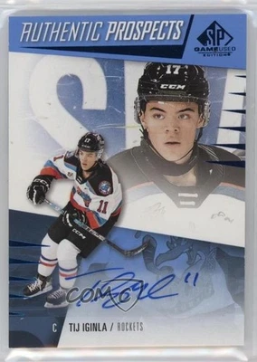 2023-24 Upper Deck SP Game Used CHL Edition Blue Auto Tij Iginla #38 Auto - Image 1 of 2