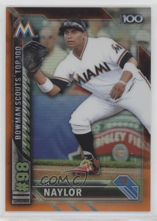 2016 Bowman Bowman Scouts' Top 100 Orange Refractor /25 Josh Naylor #BTP-98 - Image 1 of 2