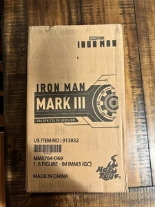 Hot Toys Marvel Iron Man Mark 3 Golden Color Version MMS764D69 Sixth Scale NEW - Picture 1 of 9