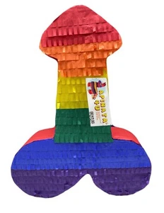 Pecker Pinata Rainbow Colors LGBT Party Favor - Picture 1 of 1