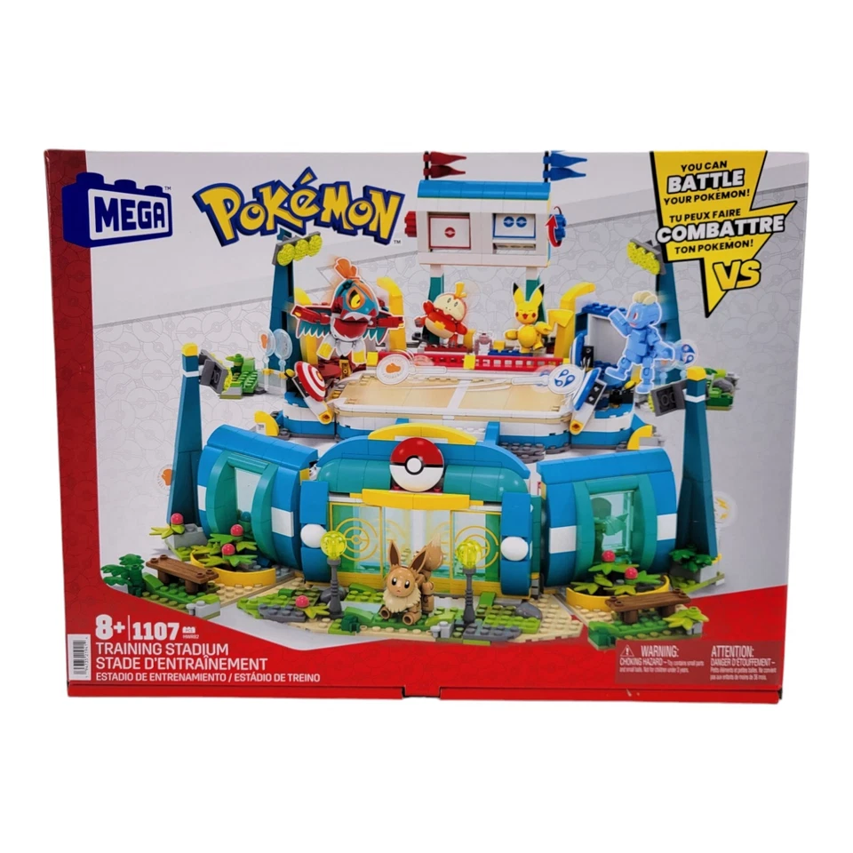 Mega Pokemon Training Stadium Toy Set HWR82 1107 Pieces Battle Play Set - Image 1 of 4