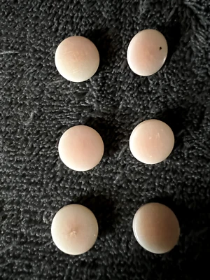 6 Vintage light pink Shank Sewing Buttons 14mm - Image 1 of 2