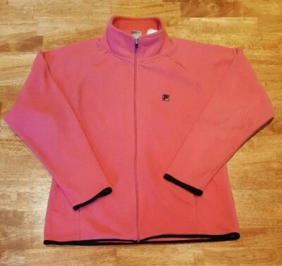 Chaqueta polar Fila de colección cremallera completa manga larga para mujer talla mediana rosa Foto 1 de 4