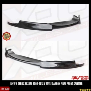 Divisor delantero BMW 3 Series E92 M3 2006-2013 - labio de fibra de carbono estilo V - Imagen 1 de 4
